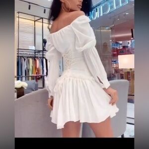 Perfect summary White Dress “Romance” Nonna Colecftion Dubai Mall NWT